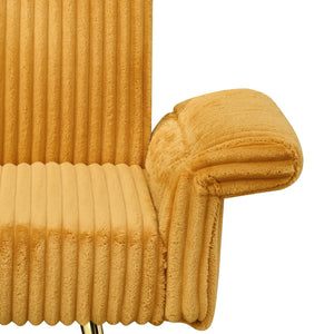 English Elm 79 Corduroy Sofa Bed Foldable Double Convertible Sleeper with Folding Armrests for Compact Living Rooms Yellow W2290P250581