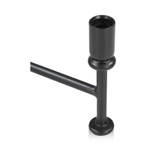 English Elm Cicero Iron Tripod Pillar Candle Holder Art Nouveau Matte Black Sculptural Stand B2769P498419