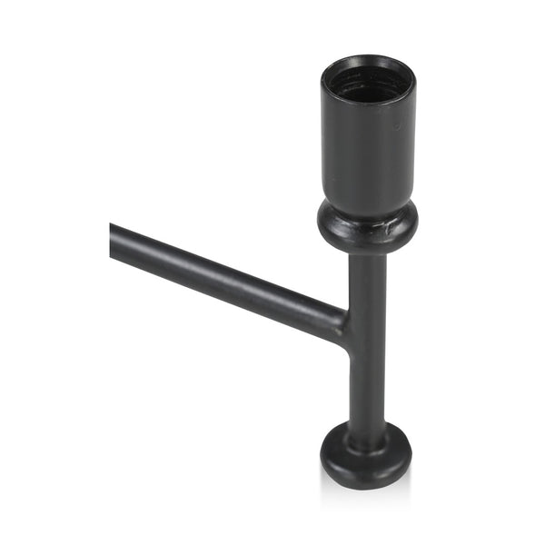 English Elm Cicero Iron Tripod Pillar Candle Holder Art Nouveau Matte Black Sculptural Stand B2769P498419