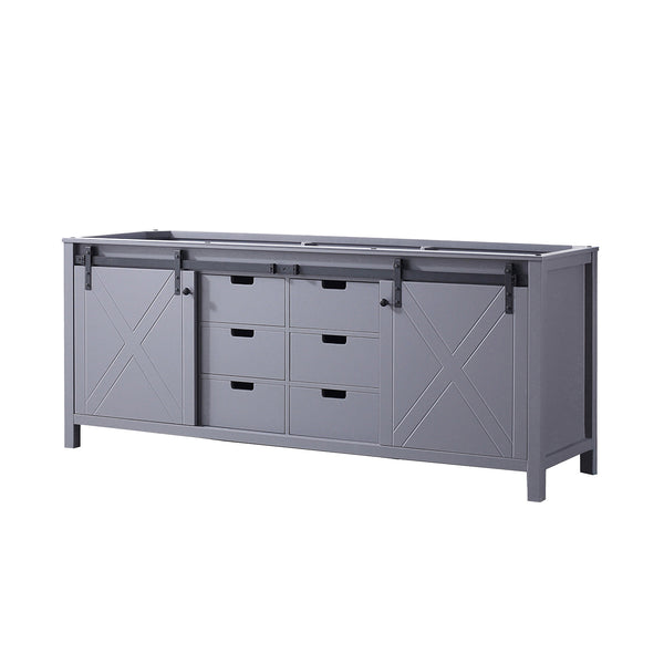 English Elm Dark Grey Double Bath Vanity 80-inch Wide Solid Wood Frame E0 Plywood, Soft-Close Drawers, Ample Storage B2731P260060