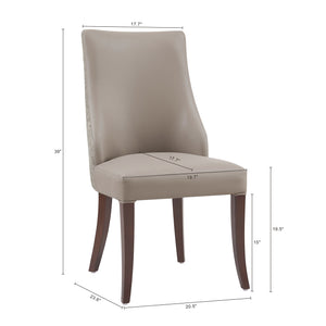 English Elm Connie Wood Vegan Leather And Velvet Dining Chairs – Set Of 2, Stylish Comfort For Any Space! B365P397843