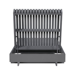 English Elm Modern Acacia Wood Outdoor Chaise Lounge Slatted Reclining Poolside Sun Chair Dark Grey N770P281696G_65429.00CUSHDGRY