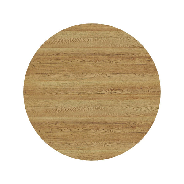 English Elm Sn-rt100-4-wd Round Oak Grain Dining Table with Black Metal Legs for Small Spaces Wood W3875P372899