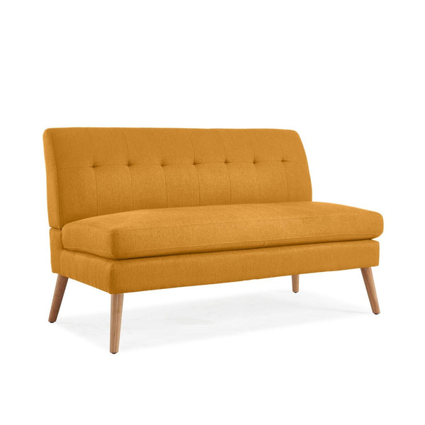 English Elm Mondy Tufted Mid-century Loveseat Polyester Upholstered with Tapered Solid Wood Legs B127P495076