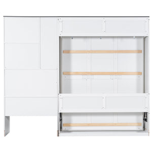 English Elm Multi-Functional Murphy Bed: Stylish Queen System With Sofa, Desk & Storage For Space-Saving Living N7090000606K