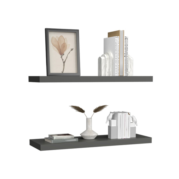 English Elm Ecco 31.5" Wide Floating Shelves Set Of 2 - Modern Wall Storage For Home Decor & Space-Saving Style B070P238863