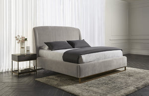 Sunpan Rebel Nightstand - Modern Oak Wood Design with Soft Closing Drawer and Elegant Gold Hardware Accents Small - 23.5W x 17.75D x 23.5H