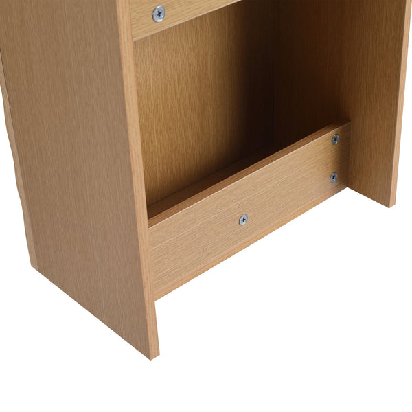 English Elm 18.5" Wall-Mounted Bathroom Vanity With Soft-Close Door & Resin Sink For Coastal Charm & Storage W1972P362136