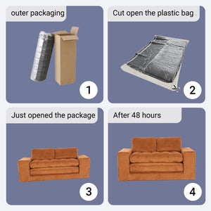 English Elm Loveseat Convertible Sofa Bed - Memory Foam Comfort, No Assembly, Stylish Corduroy For Small Spaces W2959P379139