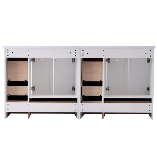 English Elm 72-inch Shaker Double Sink Freestanding Vanity with Resin Basins and Soft Close Storage N729P000010K-2