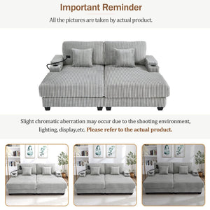 English Elm Swivel Barrel Accent Chair Chenille Tufted Round Club Seat for Living Room Lounge Grey N719S002270E