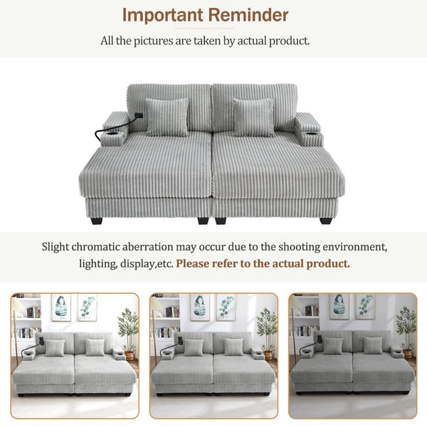 English Elm Swivel Barrel Accent Chair Chenille Tufted Round Club Seat for Living Room Lounge Grey N719S002270E
