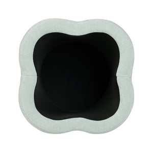 Crestview Collection Modern Seafoam Chenille Ottoman With Hidden Storage And Floral Design For Stylish Living Spaces Green Solid Wood Evfzr4341lblu