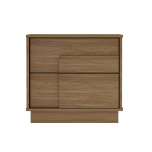 English Elm Horizon 22" Nightstand with Push-to-Open Drawers, Whitewashed Wood Grain, Sleek Handle-Free Design Maple B365P398188