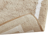 Madison Park Evan Transitional Cotton Tufted Bath Rug 24x72 MP72-3566 Taupe