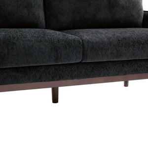 English Elm Modern Chenille Loveseat with Pocket Spring Cushions and Rubberwood Legs for Living Room N763P347228B