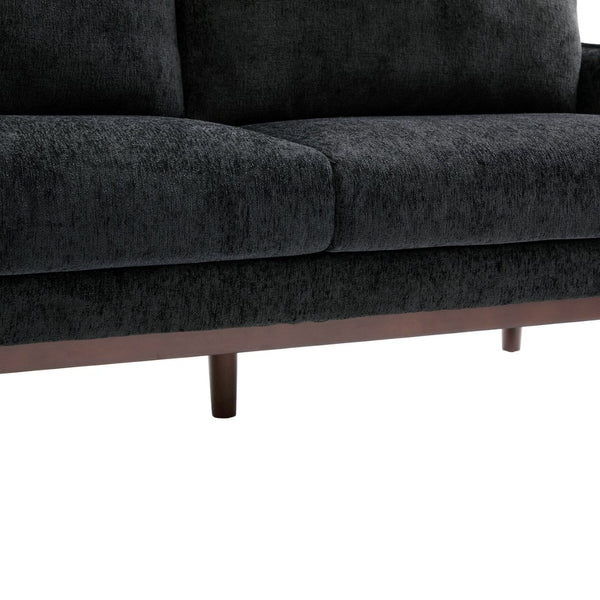 English Elm Modern Chenille Loveseat with Pocket Spring Cushions and Rubberwood Legs for Living Room N763P347228B