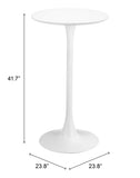 Auray Bar Table White 109828 Zuo Modern