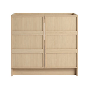 English Elm 36" Freestanding Bathroom Vanity Plywood Base Soft-close Doors Dune Oak Finish W999P392894