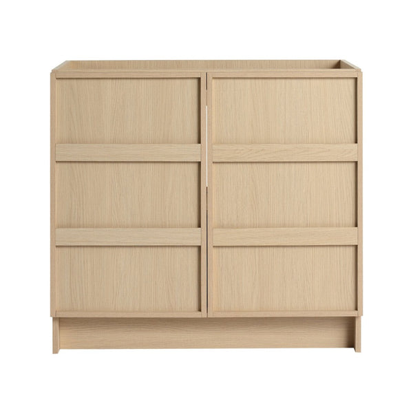 English Elm 36" Freestanding Bathroom Vanity Plywood Base Soft-close Doors Dune Oak Finish W999P392894