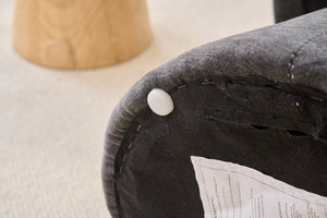 English Elm 068-chenille Swivel Accent Armchair Sculptural Curved Back Upholstered Living Room Seat Gray W527P438695
