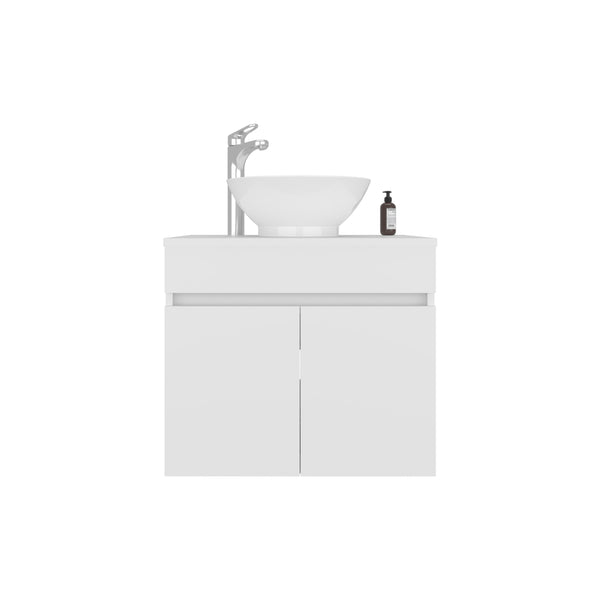 English Elm Bathroom Vanity Slim Sink Cabinet with Single Door, Engineered Wood, Space-Saving Modern Design White 27.56 L x 22.05 W x 12.2 H B097P350318