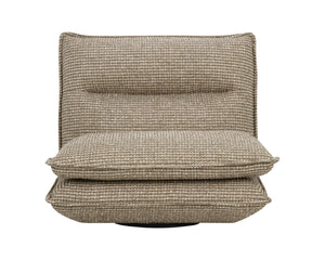 Sunpan COLSON Swivel Armless Chair in Luxurious Torched Meringue Fabric – Modern Comfort for Any Space 112769