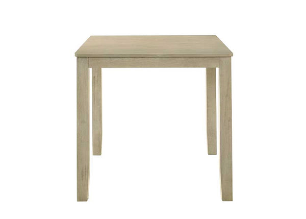 English Elm Beautiful 5Pc Counter Height Dining Set with Square Wood Table and Upholstered Side Chairs, Elegant Finish Cream 38.6 L x 37.4 W x 4.7 H B011S01297