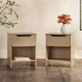 Simple Modern 1-Drawer Nightstand - Set of 2 Riviera DOMB4CRIC-2PK Walker Edison