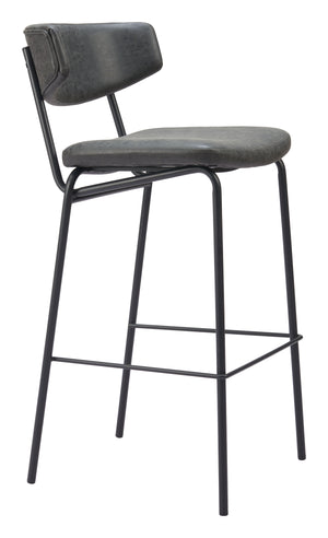 Charon Barstool - Set of 2 Vintage Black 110261 Zuo Modern