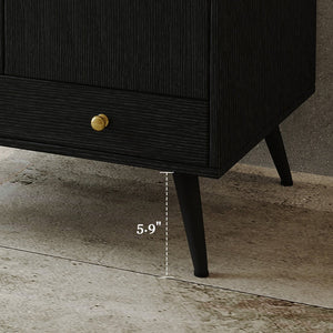 English Elm Contemporary Freestanding Bathroom Vanity Sintered Stone Top Ceramic Sink Floating Cabinet W3136S00061