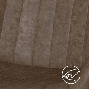 English Elm Dining Chairs Set Of 2 - Mid-Century Modern Faux Leather Upholstered Side Chairs For Stylish Comfort T3950P396563