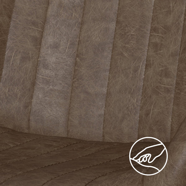 English Elm Dining Chairs Set Of 2 - Mid-Century Modern Faux Leather Upholstered Side Chairs For Stylish Comfort T3950P396563