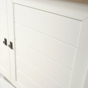 English Elm Storage Cabinet: Sleek White Finish With Adjustable Shelves For Versatile Home Organization Solutions B356P402816-GIGA