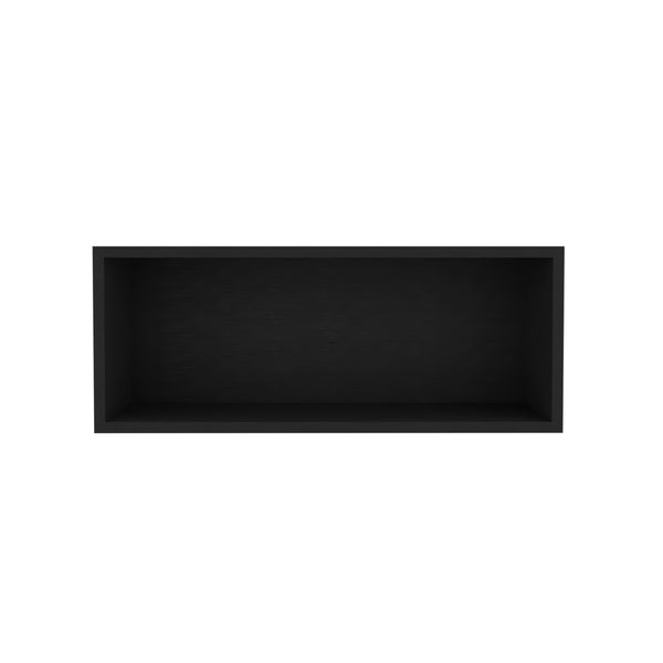 English Elm Wally versatile 30" wide open wall cabinet with sturdy 25 lb shelf capacity for organized living spaces Black 31.2 L x 14.2 W x 4.4 H B200P239112