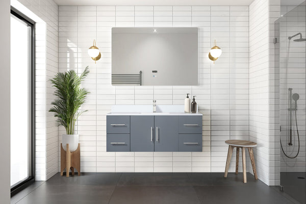 English Elm Dark Grey 48 in Bath Vanity with Cultured Marble Top, Solid Wood Frame, Soft-Close Drawers, Ample Storage B2731P258645