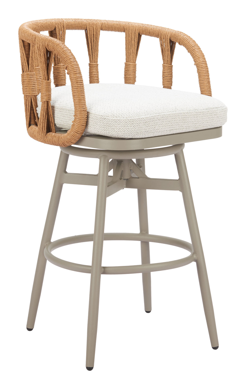 Zuo Modern Safal Swivel Barstool - Stylish Multicolor Design With Durable Fabric & Modern Hospitality Appeal Multicolor 100% Polyester,Aluminum,100% Polyethylene 704143-zuo-modern