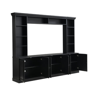 English Elm Tv Stand Mid-century Retro Cabinet with Open Shelving and Enclosed Storage for Living Room N721P379049B