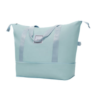 English Elm 6 Piece Hardshell Abs Travel Set with Spinner Wheels Combination Lock and Toiletry Bag Light Blue N732P391465N