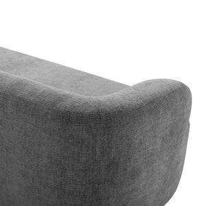 English Elm [new]86" Chenille Cloud Sofa Curved Legless 3-seater with Pocket Springs for Living Room Gray N723P404465E