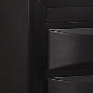 English Elm Vollenhove Sleek Black 2-Drawer Nightstand with Slide-Out Tray, Felt-Lined Storage & Modern Elegance B062P328637