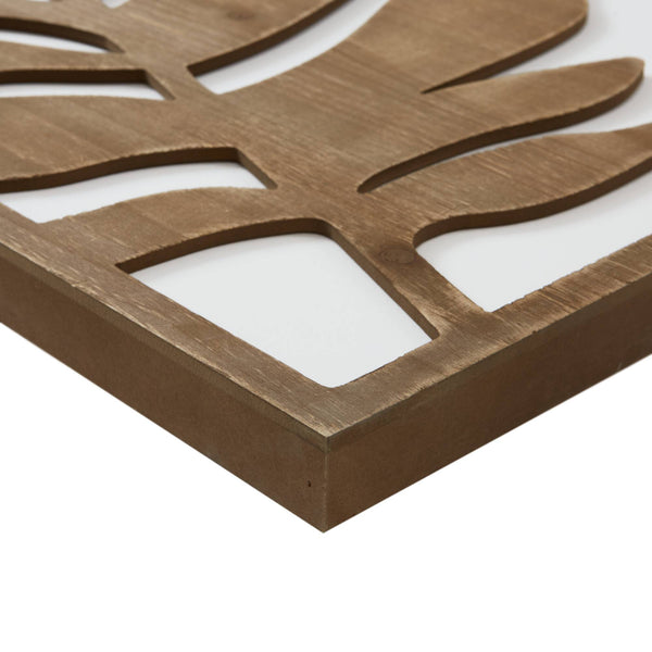 English Elm Birch Two-Tone Wood Panel Wall Art Set — Modern Rustic MDF & Fir Veneer Décor, Pair of 16x32 Panels Brown 33.27 L x 3.15 W x 18.31 H B035P341126