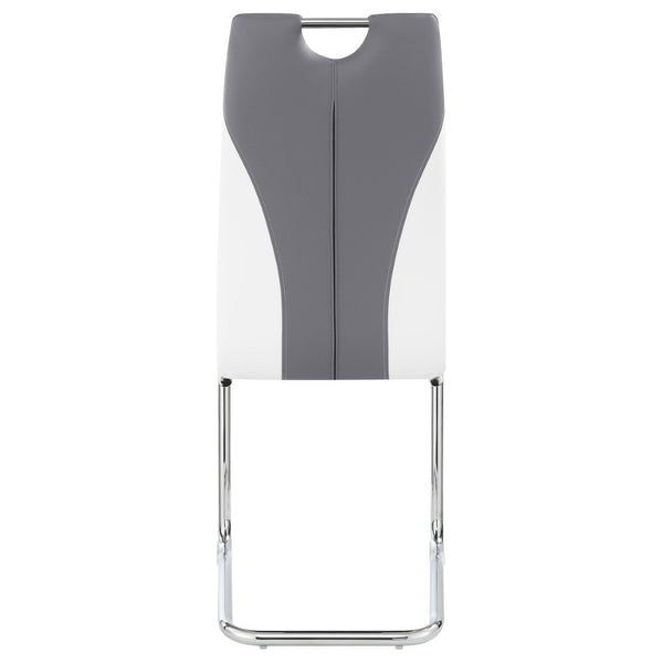 English Elm Jernigan Two-tone Leatherette Cantilever Dining Chairs with Chrome Base Set of 4 B062S01428