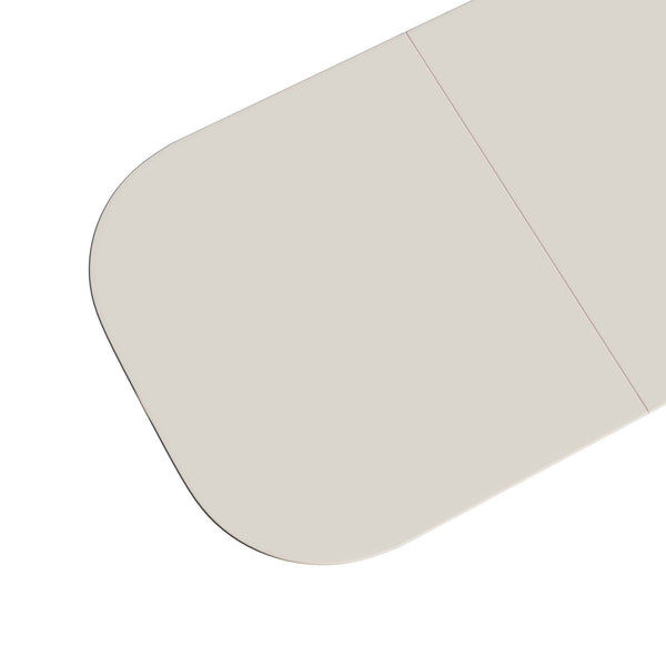 English Elm 63 Elegant MDF Dining Table with Carved Round Legs, Stain‑Resistant Surface, Seats 4‑8, Modern Appeal Cream W2189S00650