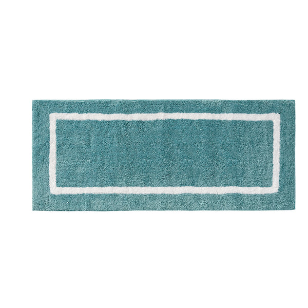 JLA Home Madison Park - Reversible Plush High-Pile Tufted Microfiber Bath Rug with OEKO-TEX Safety, Machine Washable Comfort Aqua MP72-5668