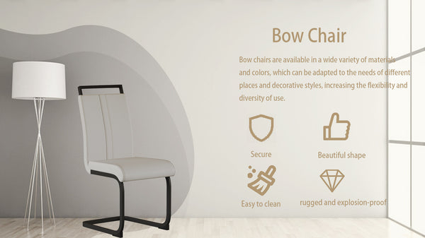 English Elm Modern Dining Chairs Set Of 2 - Stylish White Pu Leather, Ergonomic High Back & Black Metal Legs T2396P279774