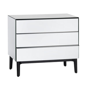 Crestview Collection Contemporary Three-drawer Chest - Sleek Iron Storage Unit With Striking White & Black Design Clear  Cvfzr6194