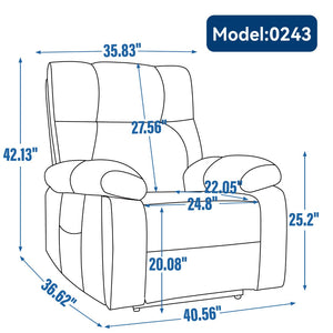 English Elm Beige Chenille Power Lift Recliner Dual Motor Massage Heat 350 Lb Capacity Brown W1803P264024