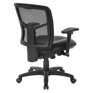 OSP Home Furnishings Progrid® Breathable Mesh Manager Chair with Lumbar Support and Ergonomic Synchro Tilt 92553-R107