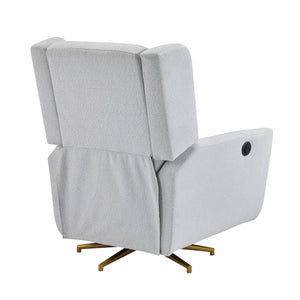 English Elm Christopher Knight Home® - Power Boucle Swivel Recliner Chair with 360° Metal Star Base, Electric Lift, Ergonomic Padded Backrest, Adjustable Footrest, Easy Assembly Gold,LIGHT GREY N771P298185D